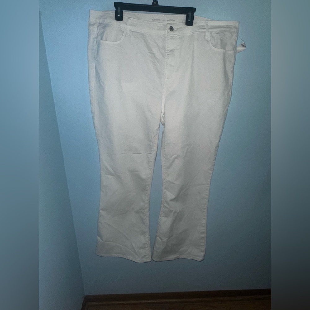 Old Navy High Rise Wow Flare White Denim Jeans New With Tags Size 24 Plus Size